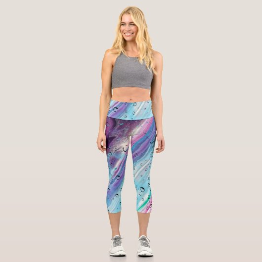 Leggings Capri Bleu-pourpre (Recto)