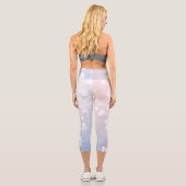 Leggings Capri Bleu rose doux Pastel pétillant bokeh Abstrait (Verso)