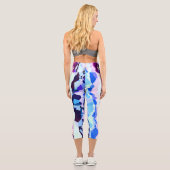 Leggings Capri Bleu, rose et bleu Abstrait (Verso)