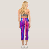Leggings Capri Bleu, rose et bleu Abstrait (Verso)