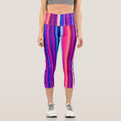 Leggings Capri Bleu, rose et bleu Abstrait (Recto)