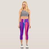 Leggings Capri Bleu, rose et bleu Abstrait (Recto)