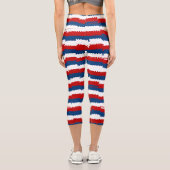 Leggings Capri Bleu rouge Blancs (Verso)