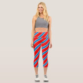 Leggings Capri Bleu rouge Diagonale (Recto)