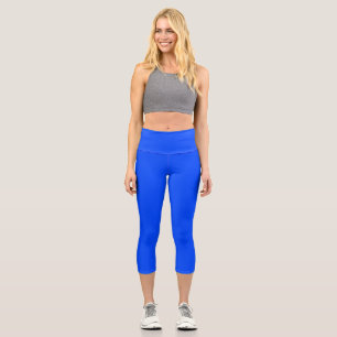 Leggings Capri Bleu (RYB) (couleur unie)