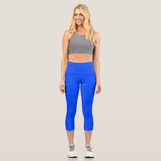 Leggings Capri Bleu (RYB) (couleur unie) (Recto)