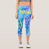 Leggings Capri Blobs colorés (Recto)