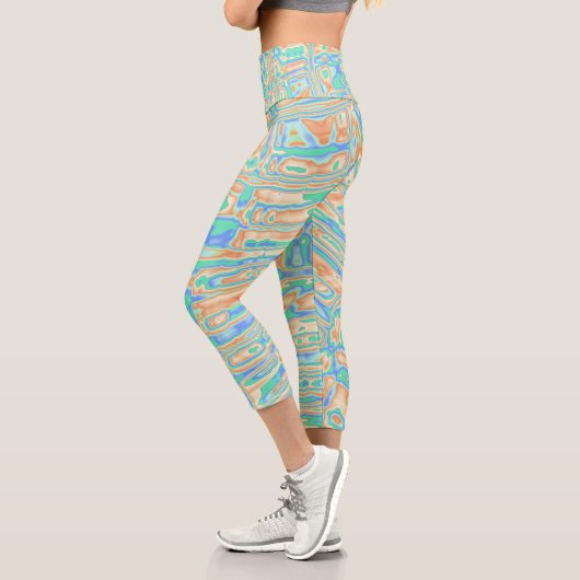 Leggings Capri Blobs colorés (Gauche)