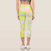 Leggings Capri Blobs roses (Verso)