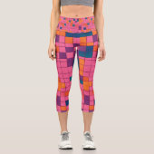 Leggings Capri Blocage rouge (Recto)