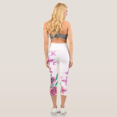Leggings Capri Blossom éternel : Roses radieux en fleur (Verso)