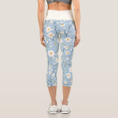 Leggings Capri Blue Blossom Breeze Daisy (Verso)