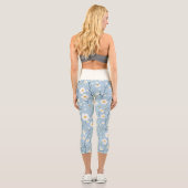 Leggings Capri Blue Blossom Breeze Daisy (Verso)