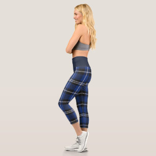 Leggings Capri Blue Buffalo Carreaux Hauts Capris