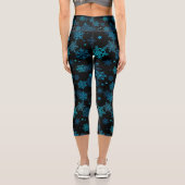 Leggings Capri Blue Mystical Snowflakes (Verso)