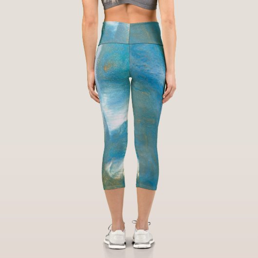 Leggings Capri Blue Ocean 1 High Waisted Capris (Verso)
