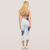 Leggings Capri Blue Purple Feather Lite (Verso)
