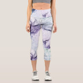 Leggings Capri Blue Purple Feather Lite (Recto)