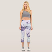 Leggings Capri Blue Purple Feather Lite (Recto)