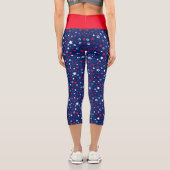 Leggings Capri Blue Stars Imprimer Capri féminin (Verso)