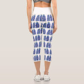 Leggings Capri Bluebonnets Texas Flowers Fleur sauvage Aquarelle (Verso)