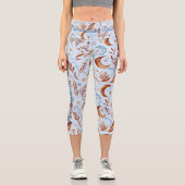 Leggings Capri Boho Chic Celestial Blues & Earthy Browns (Recto)