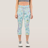 Leggings Capri Boho Chic Dreamy Cosmos - Pastel Blues & Purples (Recto)