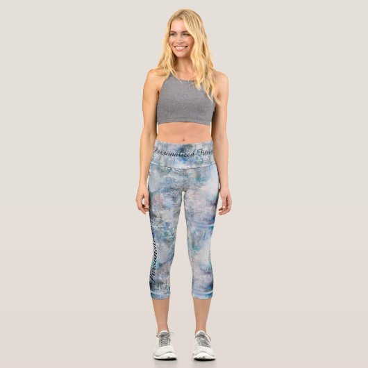 Leggings Capri Boho Chic Misty Dreams - Conception douce et éthér (Recto)