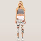 Leggings Capri Boho Floral Geometry – Earthy Wildflower (Recto)