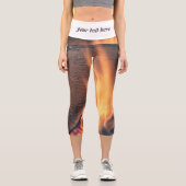 Leggings Capri Bois au feu (Recto)