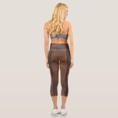 Leggings Capri Bois vieux brun foncé rustique (Verso)