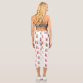 Leggings Capri Boisson fraise fraîche Jambes amusantes (Verso)