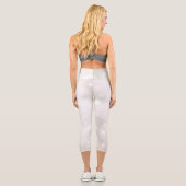 Leggings Capri Bokeh Girl blanche moderne (Verso)