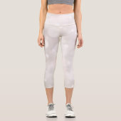 Leggings Capri Bokeh Girl blanche moderne (Recto)