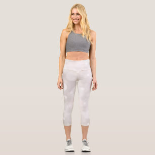 Leggings Capri Bokeh Girl blanche moderne