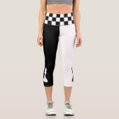 Leggings Capri Bold Chess Queen Chess Board Yoga (Recto)