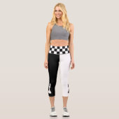 Leggings Capri Bold Chess Queen Chess Board Yoga (Recto)