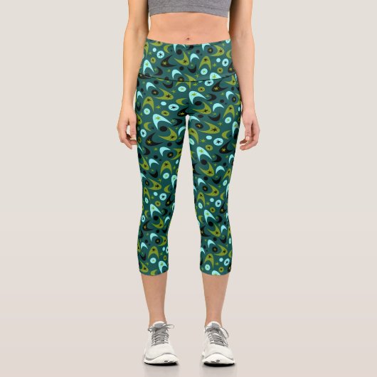 Leggings Capri Boomerangs rétro (Recto)