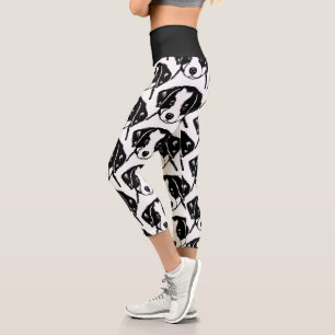 Leggings Capri Bordure Collie Chien chiot