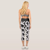 Leggings Capri Bordure Collie Chien chiot (Verso)