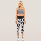 Leggings Capri Bordure Collie Chien chiot (Recto)