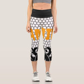 Leggings Capri Bordure dentée | Zazzle_Growshop. (Recto)