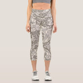Leggings Capri Bot floral à fleurs à boutons de William Morris Ba (Recto)