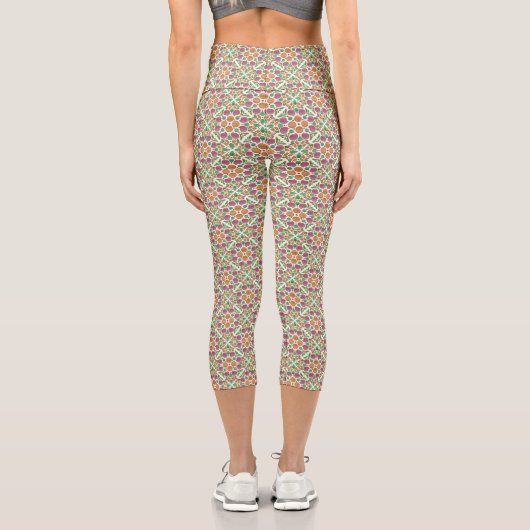 Leggings Capri Botanical Pop - Forest (Verso)