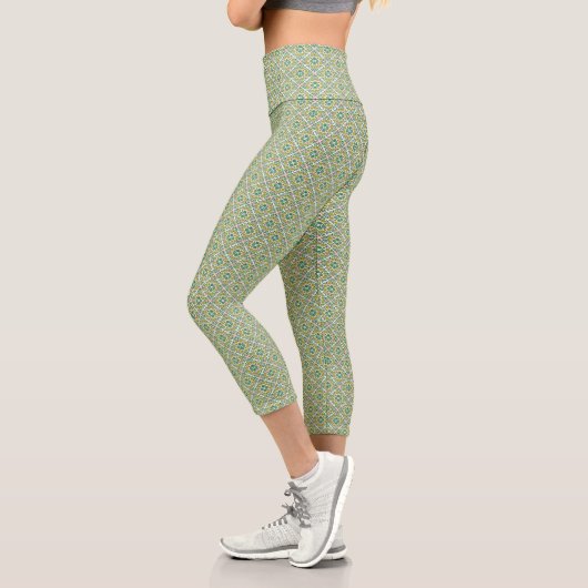 Leggings Capri Botanical Pop - Olive (Gauche)