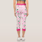 Leggings Capri Botanique florale rose (Verso)