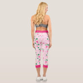Leggings Capri Botanique florale rose (Verso)