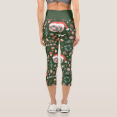 Leggings Capri Boule disco de Noël super père Noël (Verso)