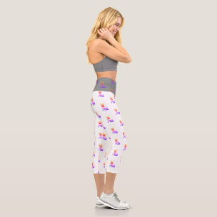 Leggings Capri Bouledogue français néon French Bulldog