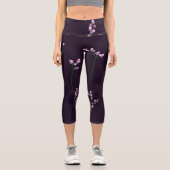 Leggings Capri Bouquet de fleurs élégantes Premium (Recto)